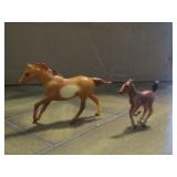 2 miniature Breyer horses
