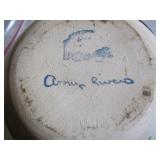 MARSHALL POTTERY RING HOLDER, BLUE STICKER, SIGNED