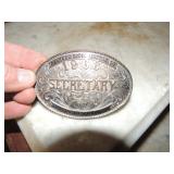 NATHAN SILVIA CUSTOM BELT BUCKLE  STERLING  10K