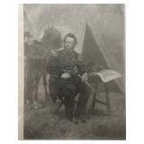 CIVAL WAR GENERALS - PICTURES 8 X 10 FRAMES - GEN. LYONS, McCLELLAN, SHERMAN & UNK QTY 4