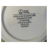 ANCHOR HOCKING - SEASCAPE C8700/94 DISH SET - 8 PLATES, 8 SALAD, 7 BOWLS, 7 CUPS & 7 SAUCERS