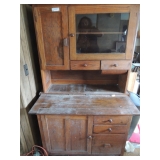 VINTAGE CARBINET/ HOOSIER ? W/ ROLLDOWN BIN - HAS DRAWERS & DOORS -plenty of storage space - HT- 66"