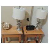 2 SIDE TABLE  , 2 STAR LAMPS 