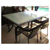 PATIO TABLE W/ HAIRS 
