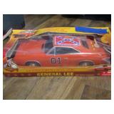 DUKES OF HAZZARD GENERAL LEE CAR NEW IN BOX, BOX HAS MINOR DAMAGE