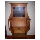 Oak Slant Front Desk/Bookcase