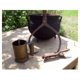 Trench Art, Tongs, Pot, Cork Crimper