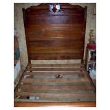 High Back Oak Bed