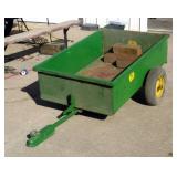 John Deere Lawn Tractor Cart 1-7/8th" Ball Hitch, Tilting Bed