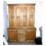Custom China Hutch Style Firearm Cabinet Contents Not Included, Holds 7 Long Guns, Locking Lower Dra