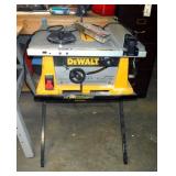 Dewalt Table Saw With Rack and Pinion Fence System on Folding Dewalt Work Table