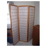 Oriental Inspired Rice Paper Style Privacy Screen 71"T x 54"W Overall