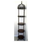 Round Ornate Corner Shelf/tagre 75"T x 14"Dia