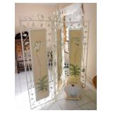 Metal Privacy Screen With Storage Box, Floral Theme 75"T x 61.5"W Qty 2
