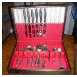 Wm. A. Rogers Silver Overlaid Oneida Flatware in Tarnish Resisting International Silver Chest