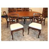 Walter Of Wabash Mid-Century Dining Room Table With Padded Cover And Chairs Qty 6