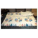 Hand Stitched Quilt Ring Pattern 84" x 96"