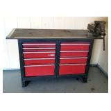 Sears Craftsman Workbench With Craftsman #606 Bench Vise 33.5"H x 54"W x 20.25"D