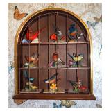 Franklin Mint Birds And Blossoms Of The World Porcelain Sculpture Collection With Display Cage 21"H 