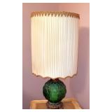 Vintage Table Lamp With Brass Base 33"H