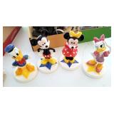 Schmid Mickey Mouse Figural Collection Qty 4, 7"H