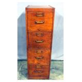 The Globe-Wernicke Co No. 4141 V.L. Upright Oak 4-Drawer File Cabinet, 16.5"W x 52"H x 25"D