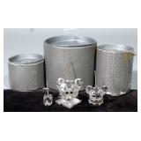 Swarovski Crystal Mouse Trio, #7631 Large and Medium Mice, and #7655 Small Mouse, All Include Origin