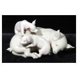 Lladro Porcelain "Playful Piglets" Figurine #5228, Retired, 7"L