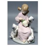 Lladro Porcelain "Honey Lickers" Girl with Dalmatian Figurine #1248 with Original Box
