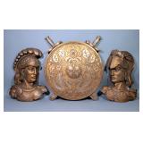 Infrangible Roman Centurion Head Wall Art, Qty 2, 15"W x 19"H