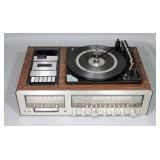 Lenoxx Model S-604 Stereo AM FM Receiver 8 Track Cassette Tape Record Player Turntable, Powers Up