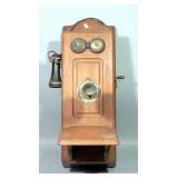 Swedish American Telephone Company Chicago Antique Picture Frame Front Wall Phone
