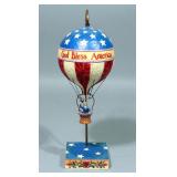 Jim Shore 4009774 "Above the Fruited Plain" 11"H Patriotic Balloon Sculpture, and 11"H Metal Cross