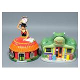 Lefton "Toad Inn" and "Flamingo Inn" Sculptures