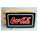 Coca-Cola Coke Lighted Display Sign by Tec Art Industries, 24"W x 13"H, Works