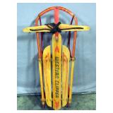 Vintage Western Clipper Wood Snow Sled, 42"L
