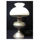 Rayo Kerosene Oil Lamp with Track and Milk Glass Hobnail Shade