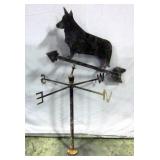 Welsh Corgi Pembroke Dog Weathervane, 44.5"H, Widest Point Measures 30"W
