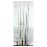 Vintage Fly Fishing Rods, Qty 5, Browning Boron, Eagle Claw, Angler, Lightning Rod, and Lews Fugi