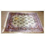 Carved Floral Area Rug, Heavy, 93" x 10 Ft