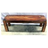 Rustic Wood Bench, Heavy, 54" x 18.5"H x 16"D