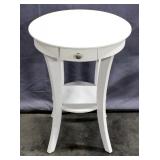 Side Accent Table with Drawer, 20"Dia x 27"H, Cosmetic Damage to Table Surface Finish