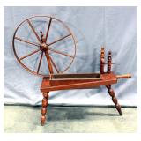 Spinning Wheel, and Decorative Grapes, Fruit of the Loom, 37"L x 34.5"H