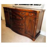 Solid 6-Drawer Wood Buffet 35" x 60" x 21"