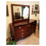Dixie 7-Drawer Dresser with Mirror 66" x 56" x 20"