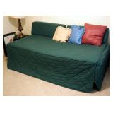 Day Bed 32" x 76" x 44" With Trundle, Mattresses, End Tables Qty.2 And Lamps Qty. 2