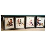 Framed Rockwell Prints 22" X 18" Qty. 4