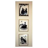 Framed Glass Silhouette Prints 4" x 5", Qty. 3