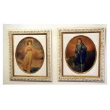 Framed Prints of "Pinkie " And "The Blue Boy" 28" x 24"