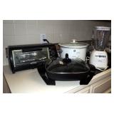 Kitchen Appliances Including Black & Decker Toaster Oven, Bella Electric Skillet, GE 3 qt. Crock Pot